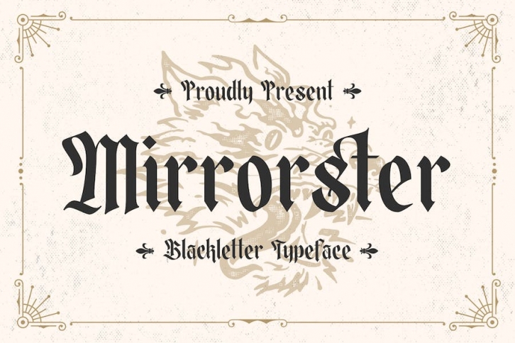 Mirrorster - Blackletter Typeface Font Download