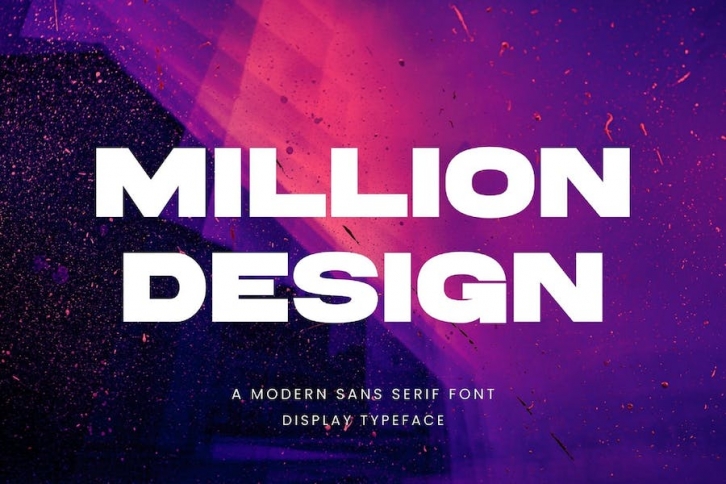 Million Design Modern Sans Serif Font Typeface Font Download