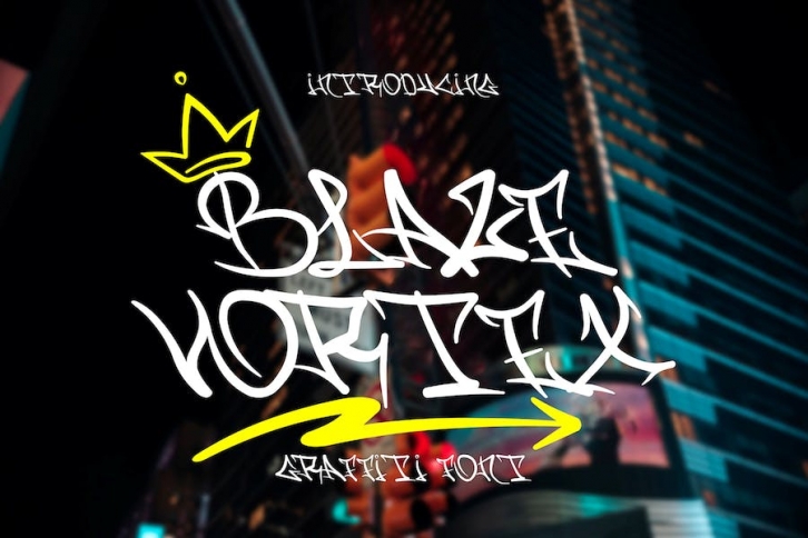 Blaze Vortex - Monoline Graffiti Font Font Download
