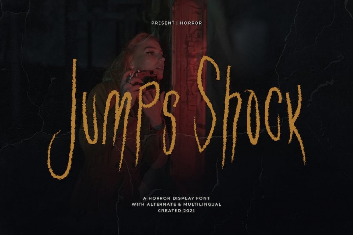 Jumps Shock - A Horror Display Font Font Download
