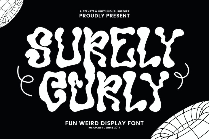 Surely Curly Fun Decorative Display Font Font Download