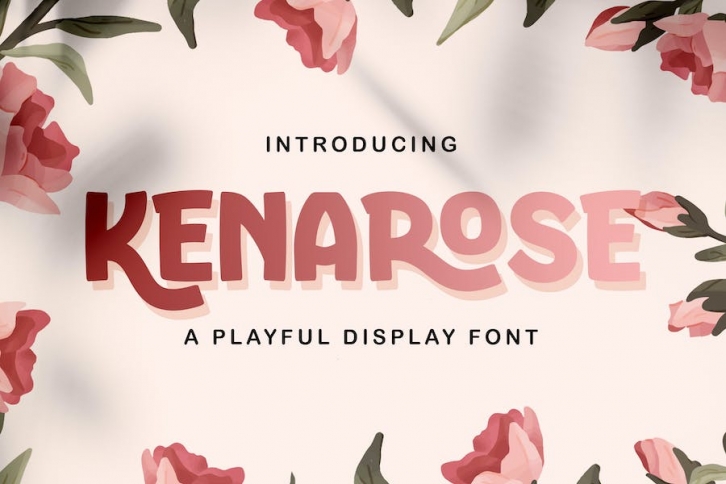 Kenarose - Playful Display Font Font Download