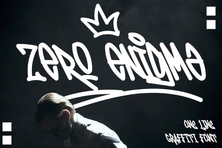 Zero Enigma - Monoline Graffiti Font Font Download
