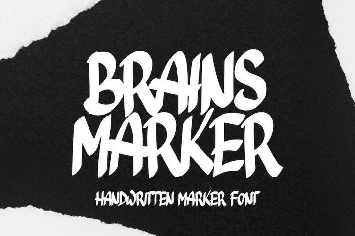 Brains Marker - Handwritten Marker Font Font Download