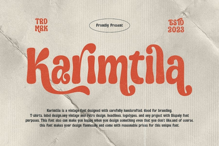 Karimtila Vintage Groovy Font Font Download