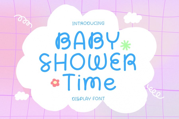 Baby Shower Time - Handwritten Display Font Font Download