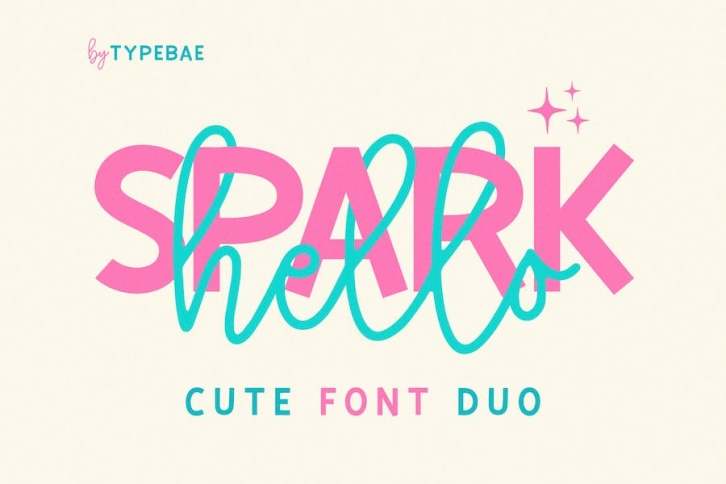 Hello Spark - Cute Font Duo Font Download