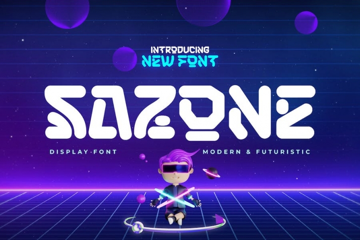 SAZONE â€“ Futuristic Font Font Download