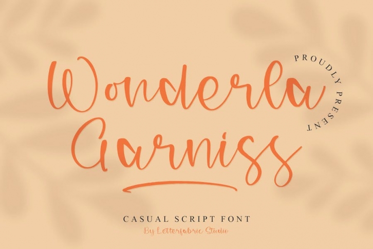 Wonderla Garniss Casual Script Font Font Download