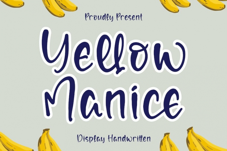 Yellow Manice Display Handwritten Font Font Download