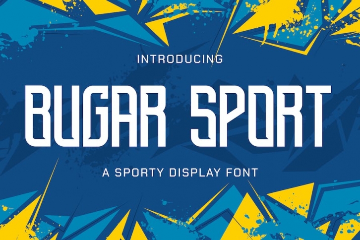 Bugar Sport - Sporty Display Font Font Download