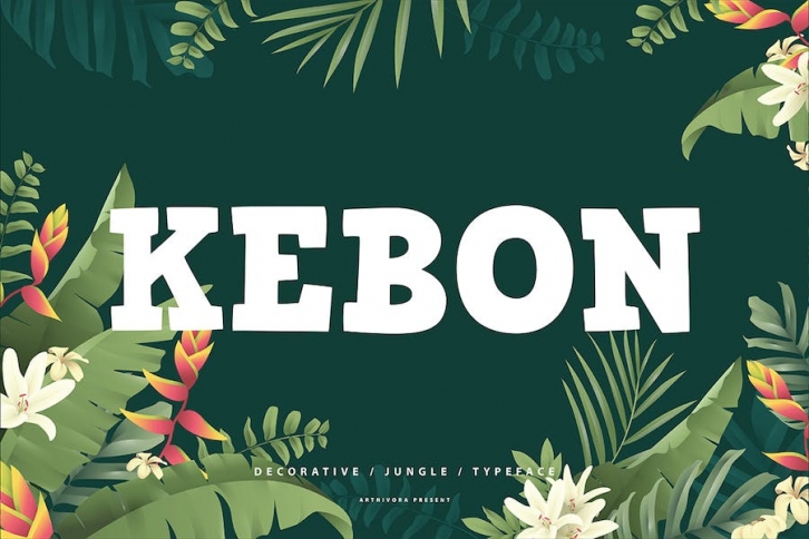 Kebon - Decorative Font Font Download