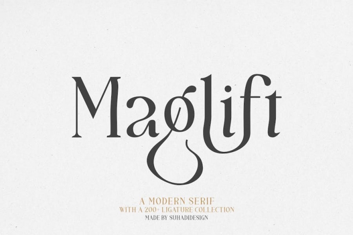 Maglift Serif 200+ Ligature Collections Font Download