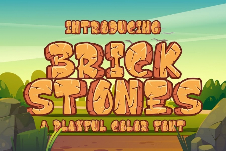 Brick Stones - SVG Color Font Font Download