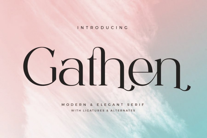Gathen - Stylish Ligature Font Font Download
