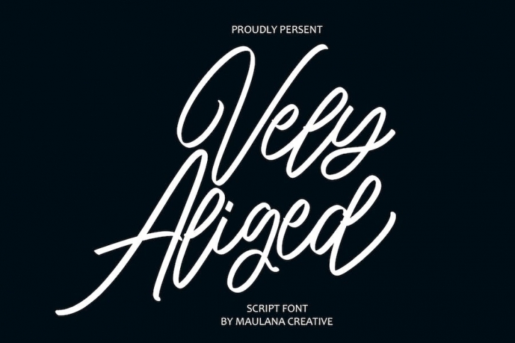 Vely Aliged Script Font Font Download