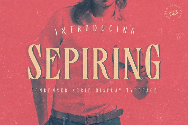 Sepiring - Condensed Serif Display Typeface Font Download