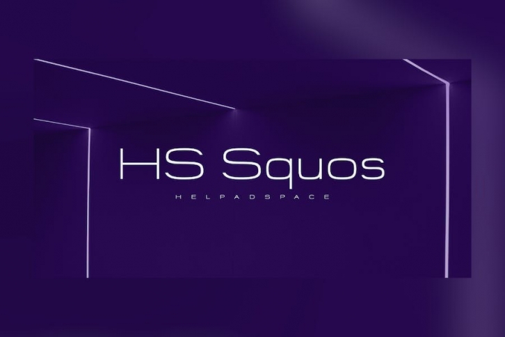 HS Squos - A Futuristic San Serif Font Font Download
