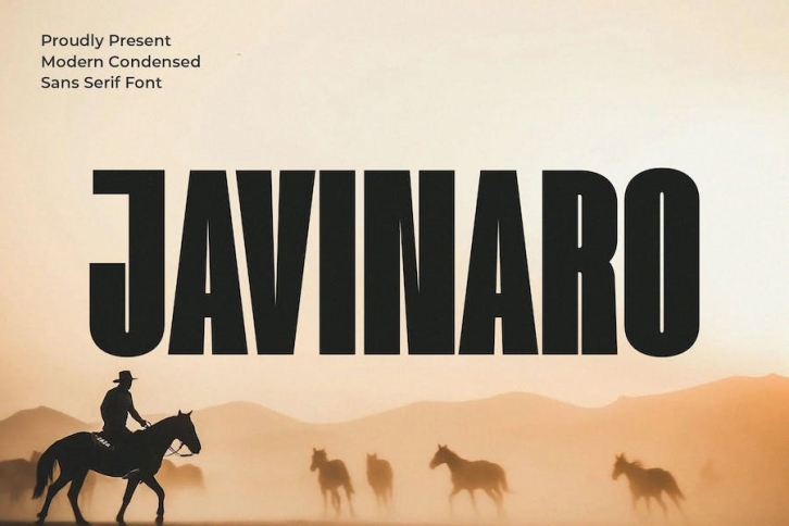 Javinaro - Modern Condensed Sans Font Download
