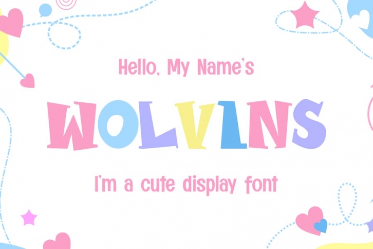 Wolvins - Cute Display Font Font Download