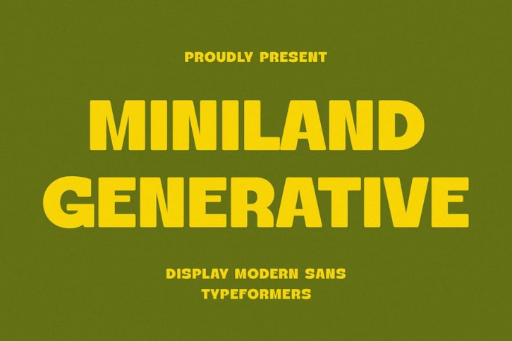 Miniland Generative - Display Modern Sans Serif Font Download