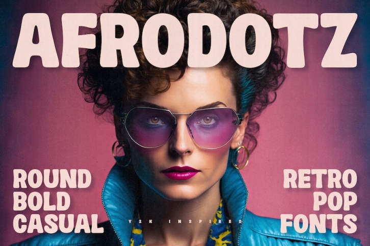 Afrodotz - Bold Retro Pop Fonts Font Download