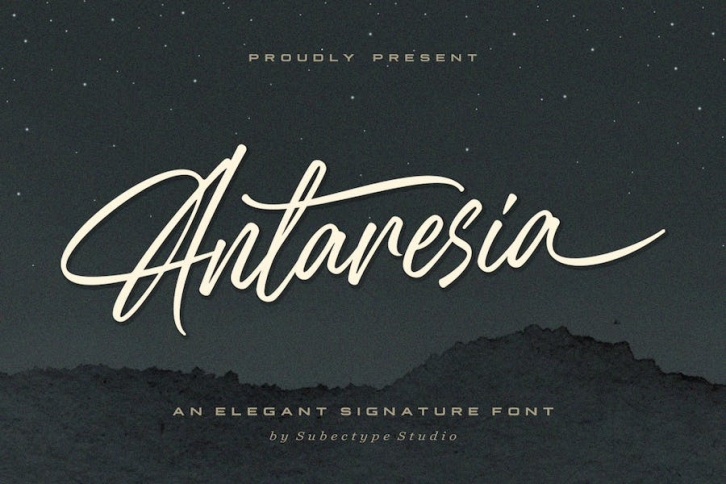 Antaresia - Elegant Signature Font Font Download
