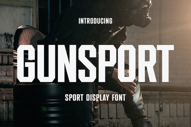Gunsport - Sport Display Font Font Download