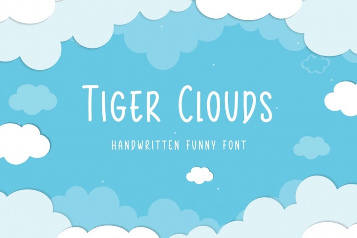 Tiger Clouds - Handwritten Funny Font Font Download