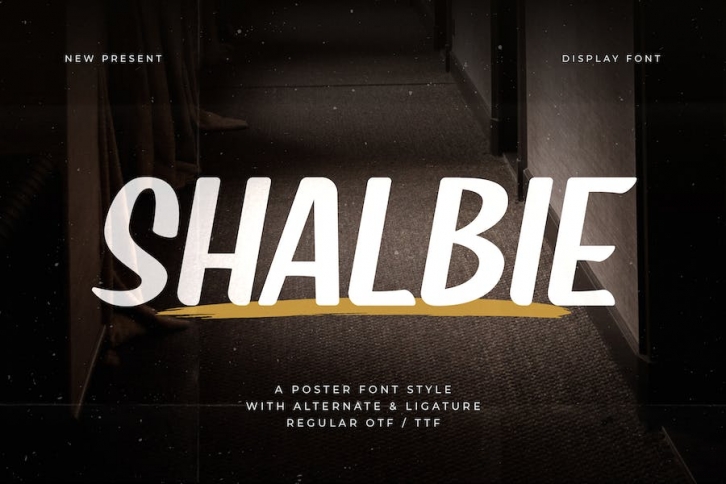 Shalbie - Poster Font Style Font Download