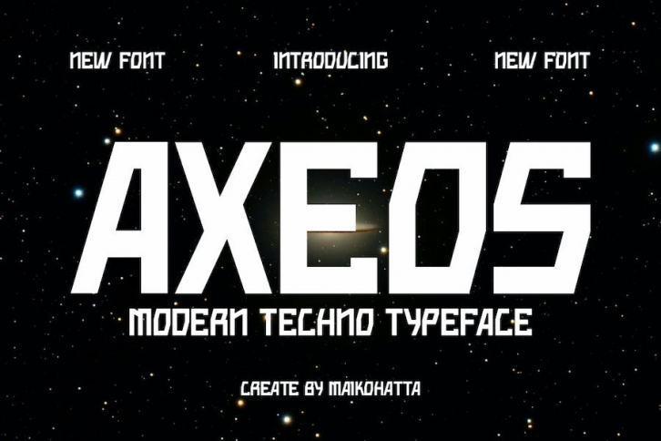 Axeos - Modern Techno Typeface Font Download