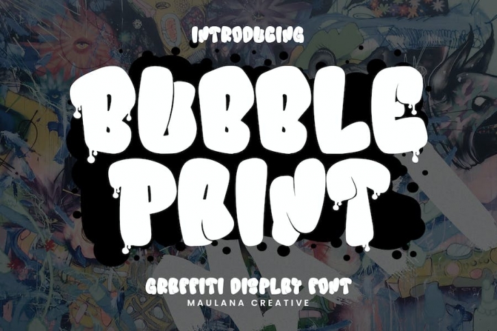 Bubble Paint Graffiti Display Font Font Download