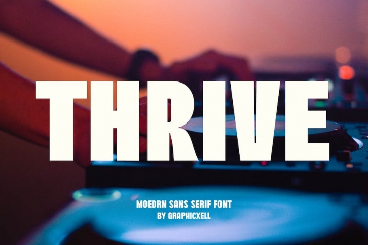 Thrive Modern Sans Serif Font Typeface Font Download