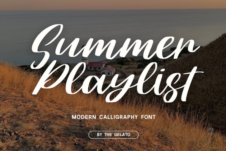 Summer Playlist Modern Calligraphy Font Font Download