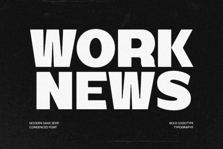 Work News Modern Sans Serif Font Typeface Font Download