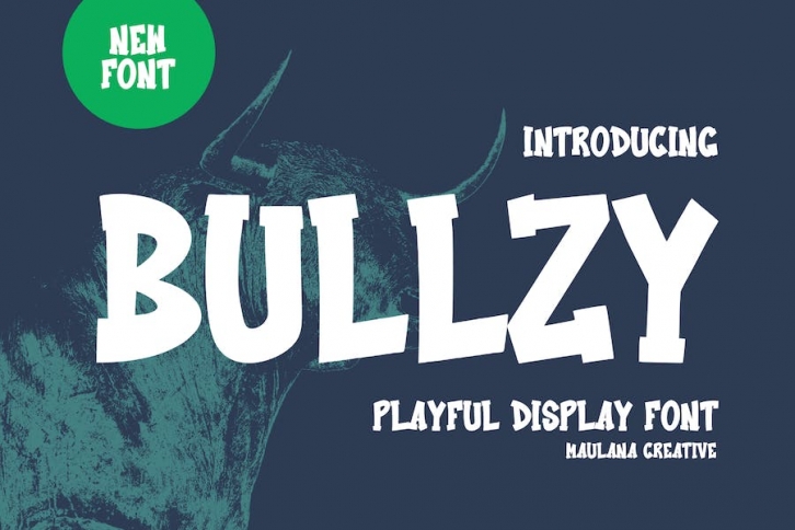 Bullzy Playful Display Font Font Download