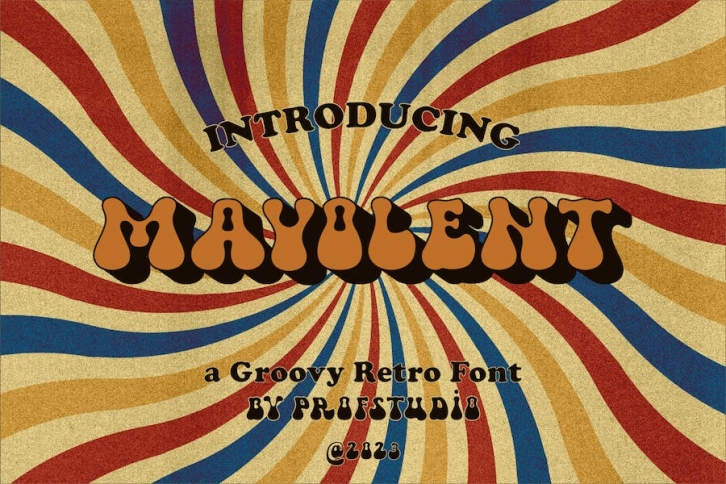 Mavolent - Groovy Retro Typeface Font Download