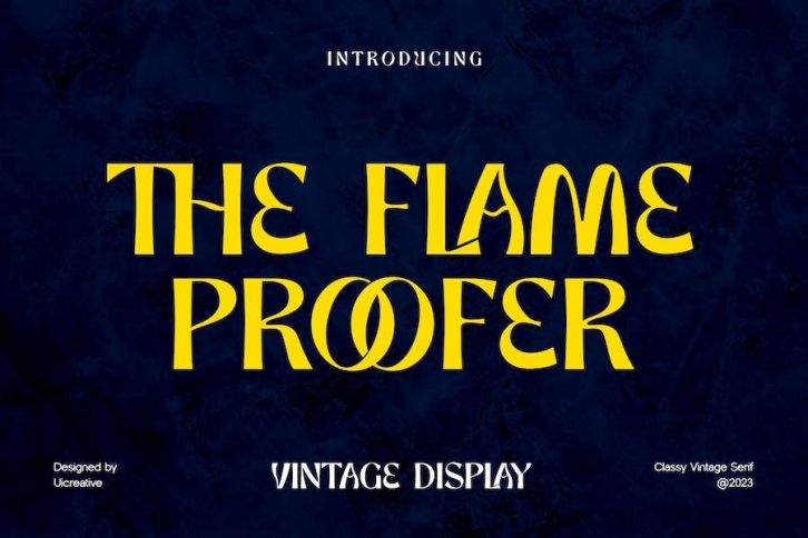 The Flame Proffer Vintage Display Serif Font Font Download
