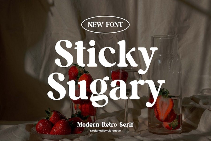 Sticky Sugary Modern Retro Serif Font Font Download