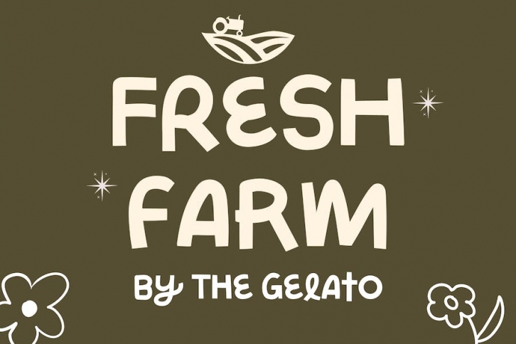 Fresh Farm: Handcrafted Combination Display Font Font Download
