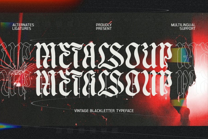 Metal Soup Blackletter Typeface Font Download
