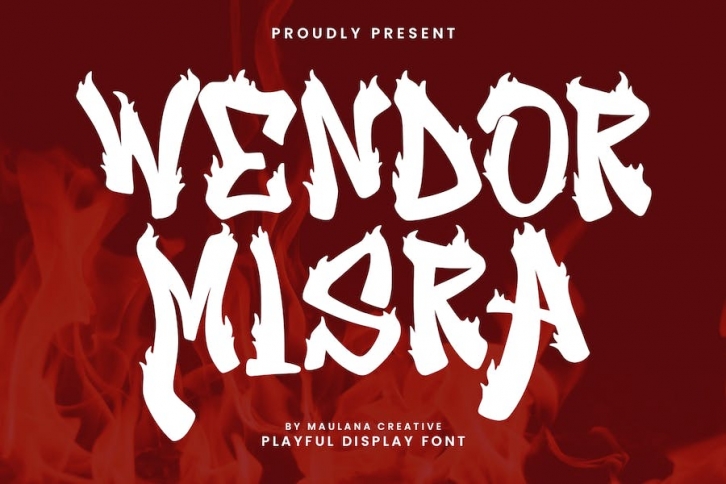 Wendor Misra Fire Display Font Font Download