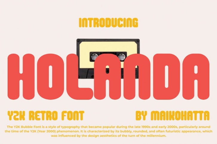 HOLANDA - Y2k Retro Font Font Download