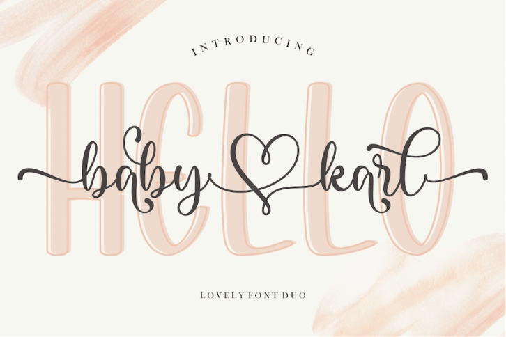 Hello Baby Karl Font Duo Font Download