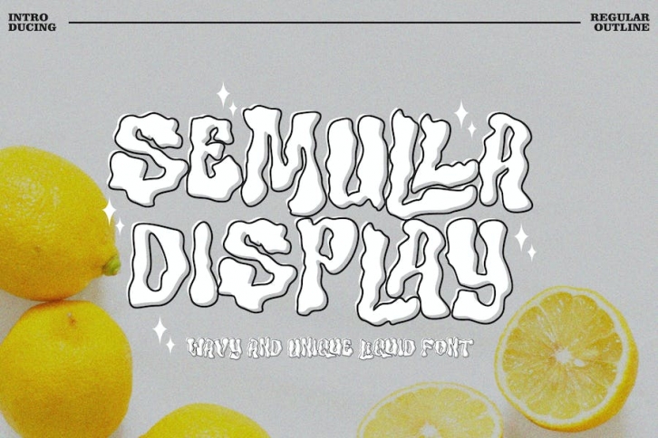 Semulla - Trippy Liquid Font Font Download
