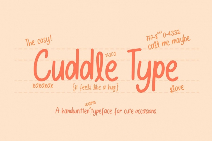 Cuddle Type - A Handwritten Typeface Font Download