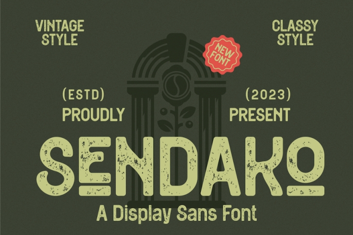 Sendako - A Display Sans Font Font Download