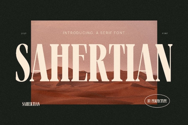 Sahertian Modern Serif Font Typeface Font Download
