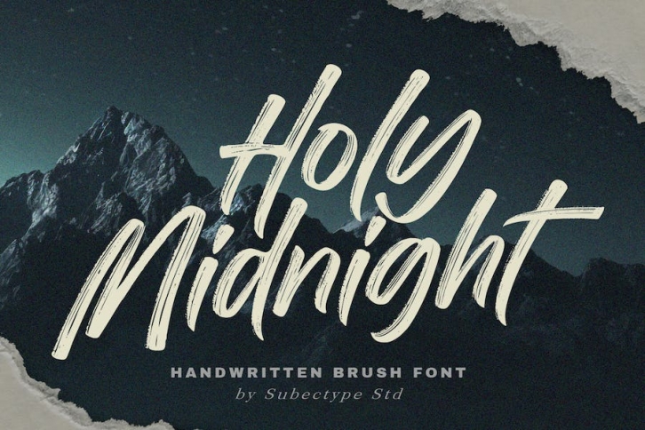 Holy Midnight - Handwritten Brush Font Font Download