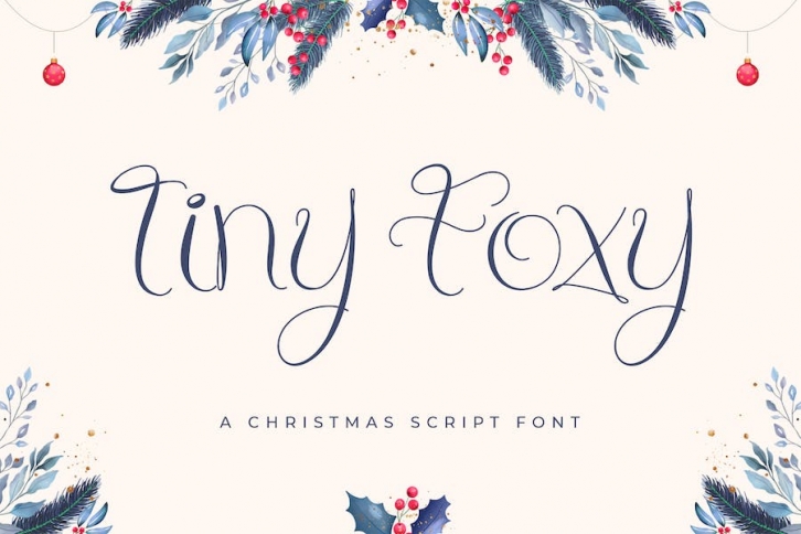 Tiny Foxy - Christmas Script Font Font Download